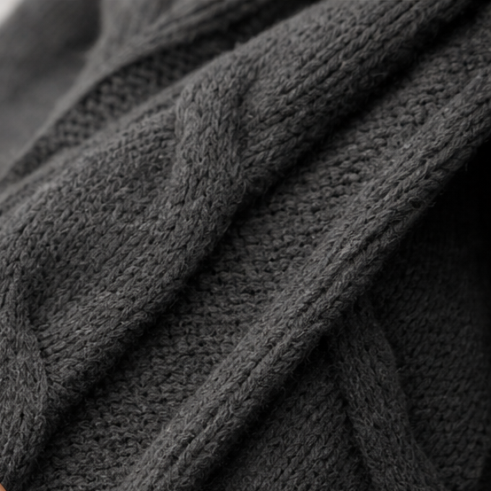 Wrapetta Cable Knit Cardigan - Women's Longline Hooded Knit