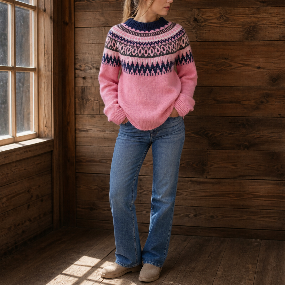 Wearlyn Colour Block Sweater - Women's Yoke Jumper