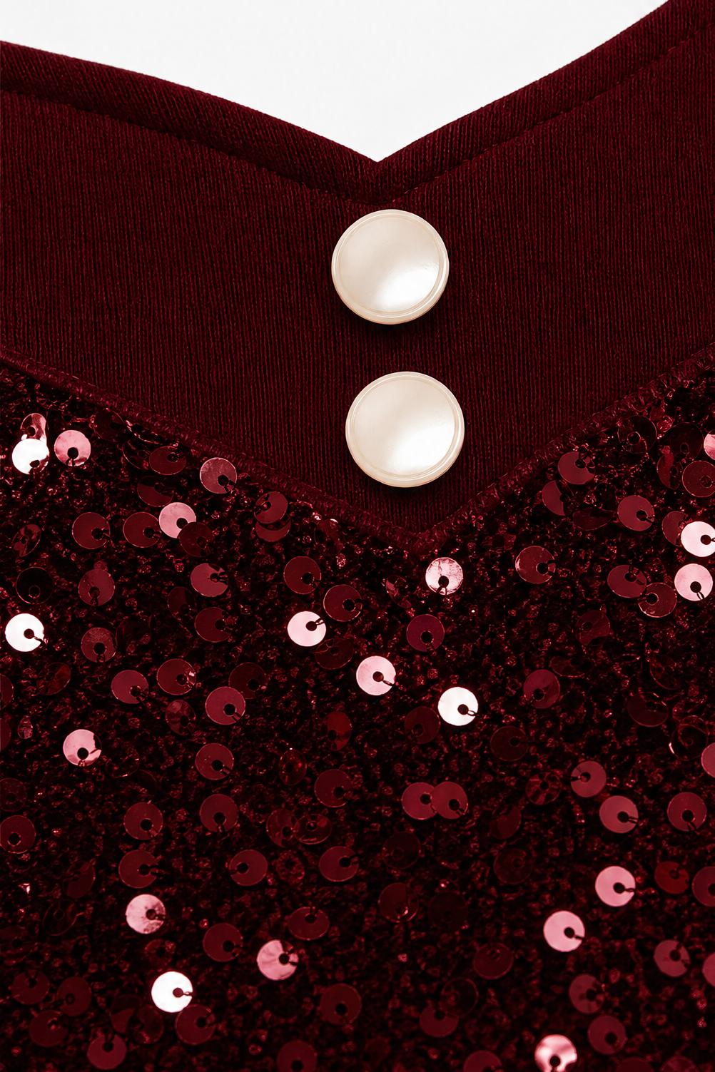 Veluxe Duo Sequin Top - Women's Mock Layer Evening Top