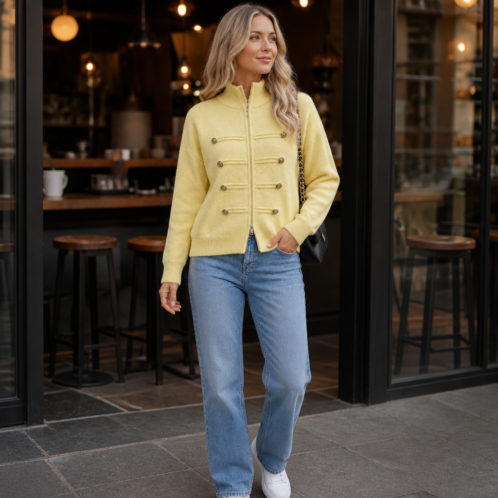 Wearbella Double-Zip Knit Jacket - Women's Cropped Jacket