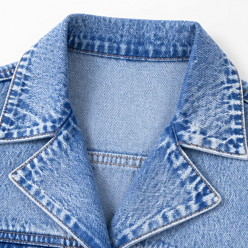 Overlaid Denim Vest Dress - Asymmetric Women's Denim Layer