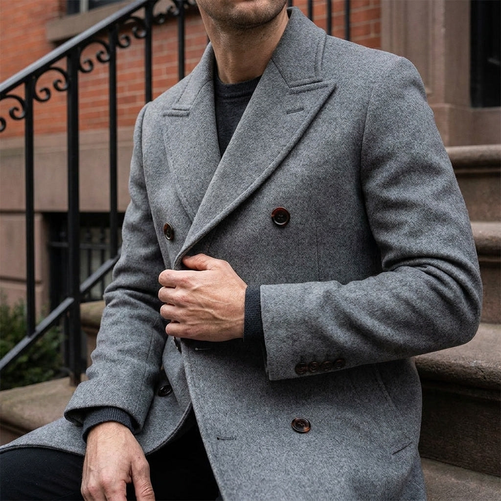 Rothwell Wool Overcoat - Men's Double Breasted Coat
