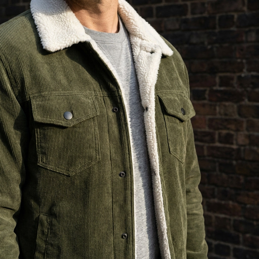 Hudson Corduroy Jacket - Fleece Lined Men's Jacket