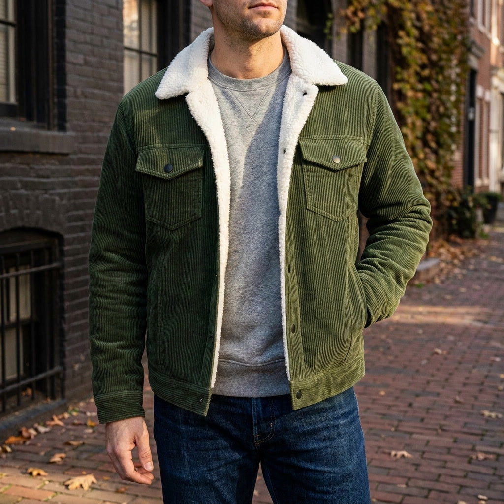 Hudson Corduroy Jacket - Fleece Lined Men's Jacket