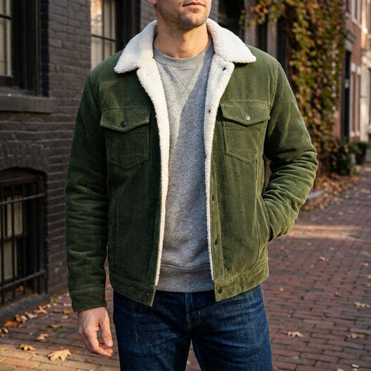 Hudson Corduroy Jacket - Fleece Lined Men's Jacket
