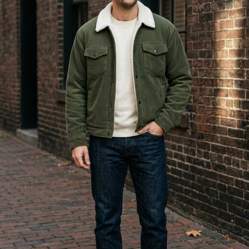 Hudson Corduroy Jacket - Fleece Lined Men's Jacket