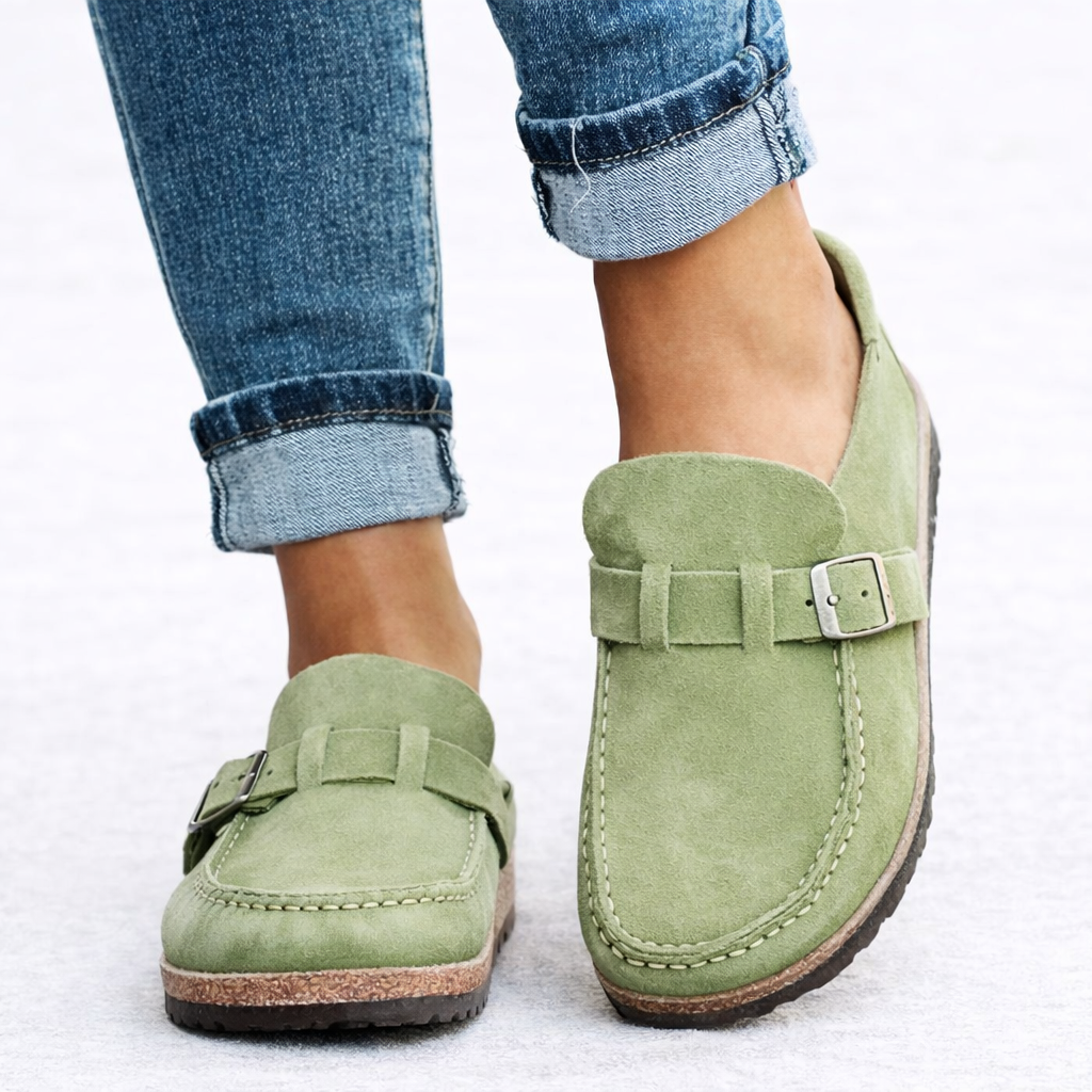 Orthopaedic Buckle Loafers - Women's Slip-On Loafers