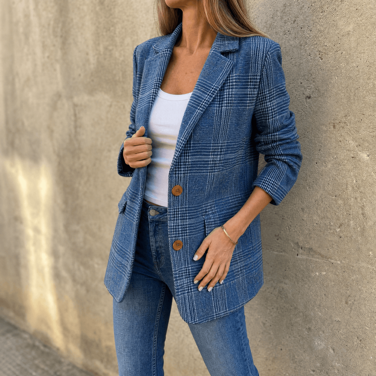 Hartlyn Glen Plaid Blazer - Women's Boyfriend Fit Blazer