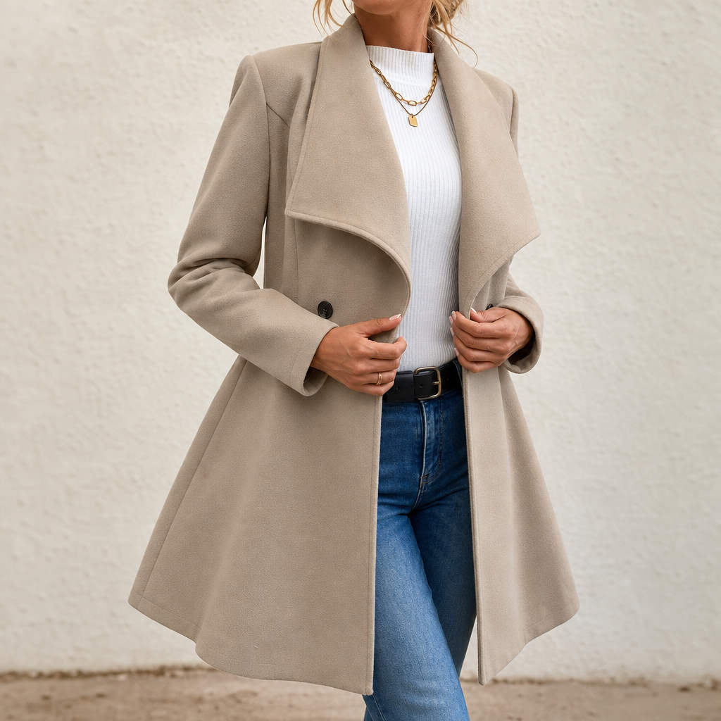 Elowen A Line Overcoat - Women's Double Breasted Coat