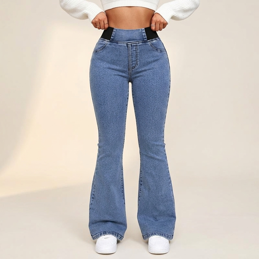 Curvela Flare Jeans - High Waist Stretch Women's Jeans