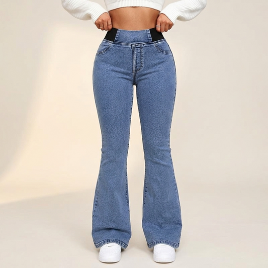 Curvela Flare Jeans - High Waist Stretch Women's Jeans