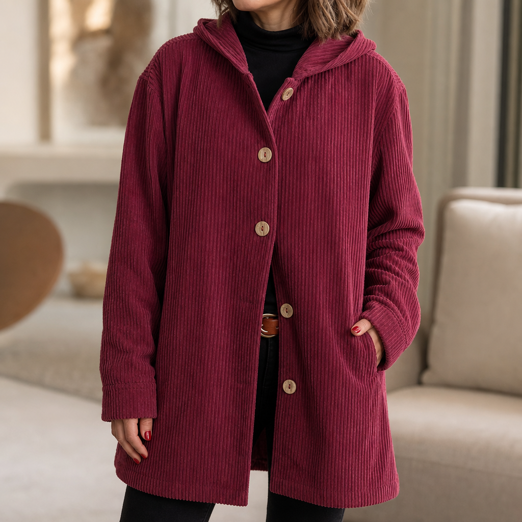 Corduvie Corduroy Overshirt - Women's Hooded Cord Shacket
