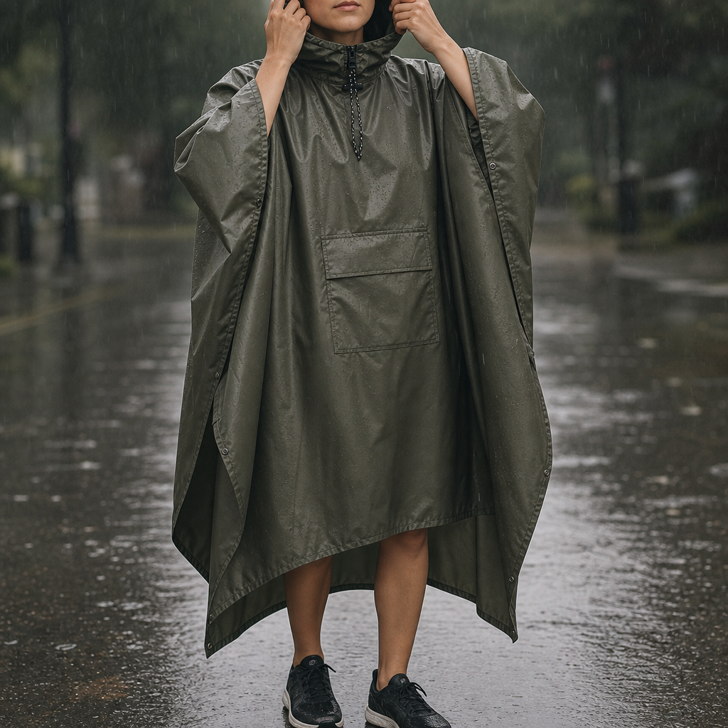 Zipdri Packable Rain Poncho - Women's Full-Zip Hooded