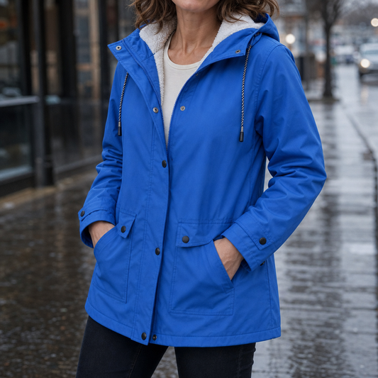 Windloft Plush-Lined Jacket - Hooded Women's Rain Coat