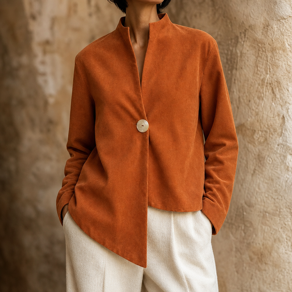 Overa Asymmetric Jacket - Women's Burnt Orange Jacket