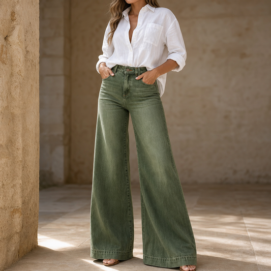 Lunaleg Wide Leg Jeans - High Waisted Women's Cotton Jeans