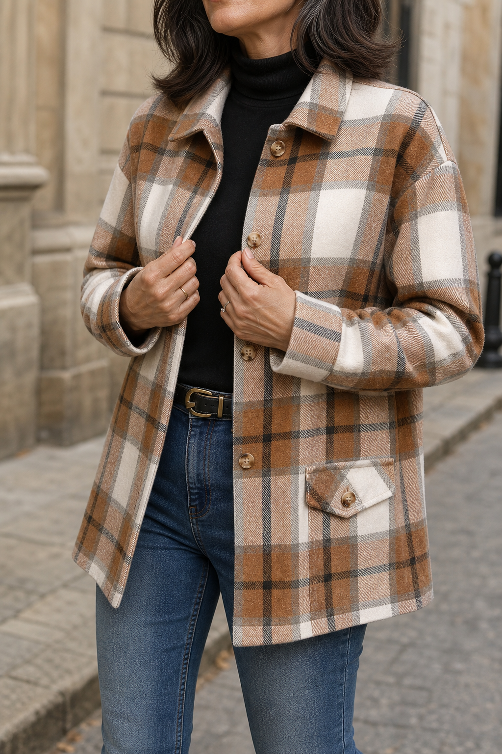 Shackston Plaid Shirt Jacket - Women's Relaxed Shacket
