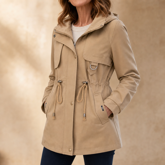 Midluna Mid-Length Parka - Women's Adjustable Waist Coat