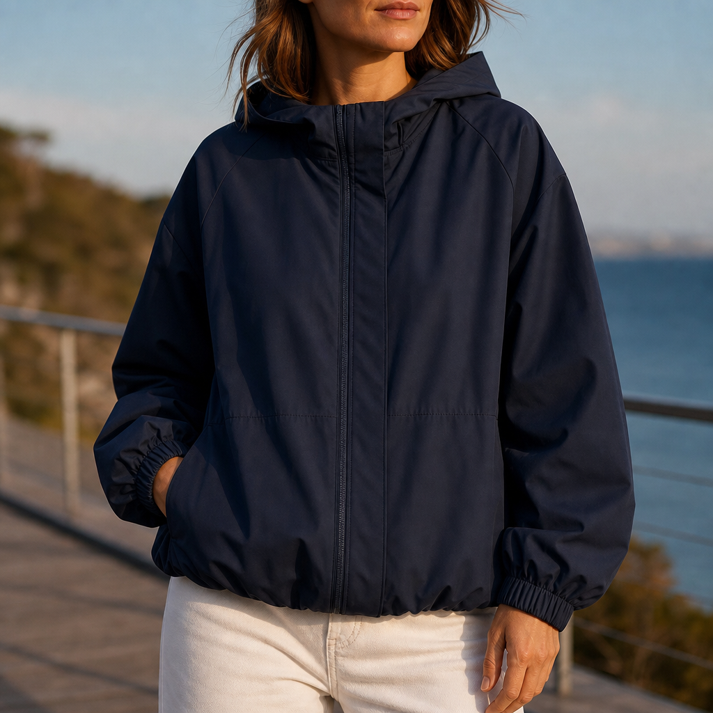 Veluna Balloon Hem Windbreaker - Women's Lightweight Jacket