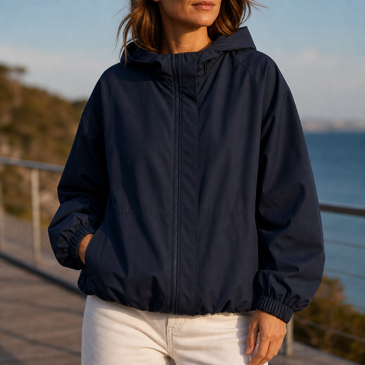 Veluna Balloon Hem Windbreaker - Women's Lightweight Jacket
