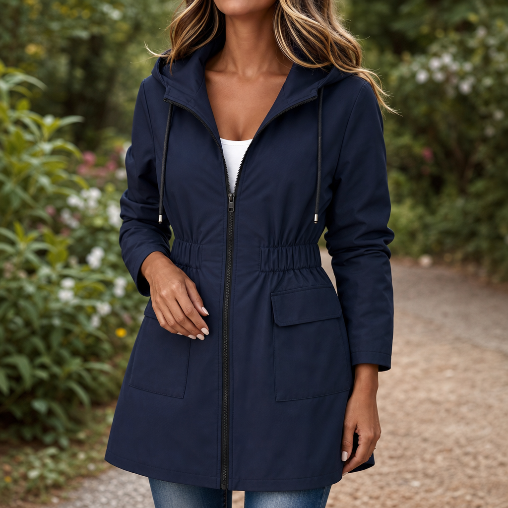 Rainfelle Rain Jacket - Drawstring Waist Women's Coat