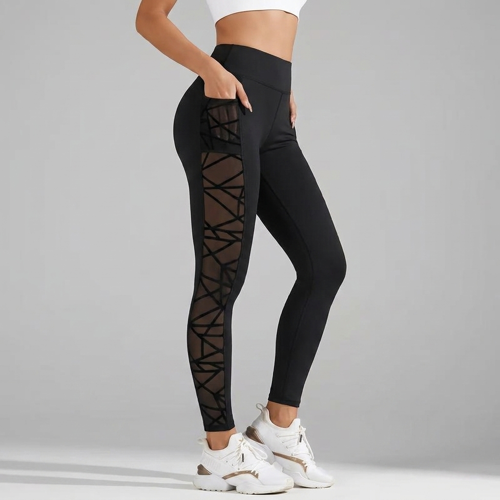 Luxefit Mesh Leggings - Women's High Waisted Leggings