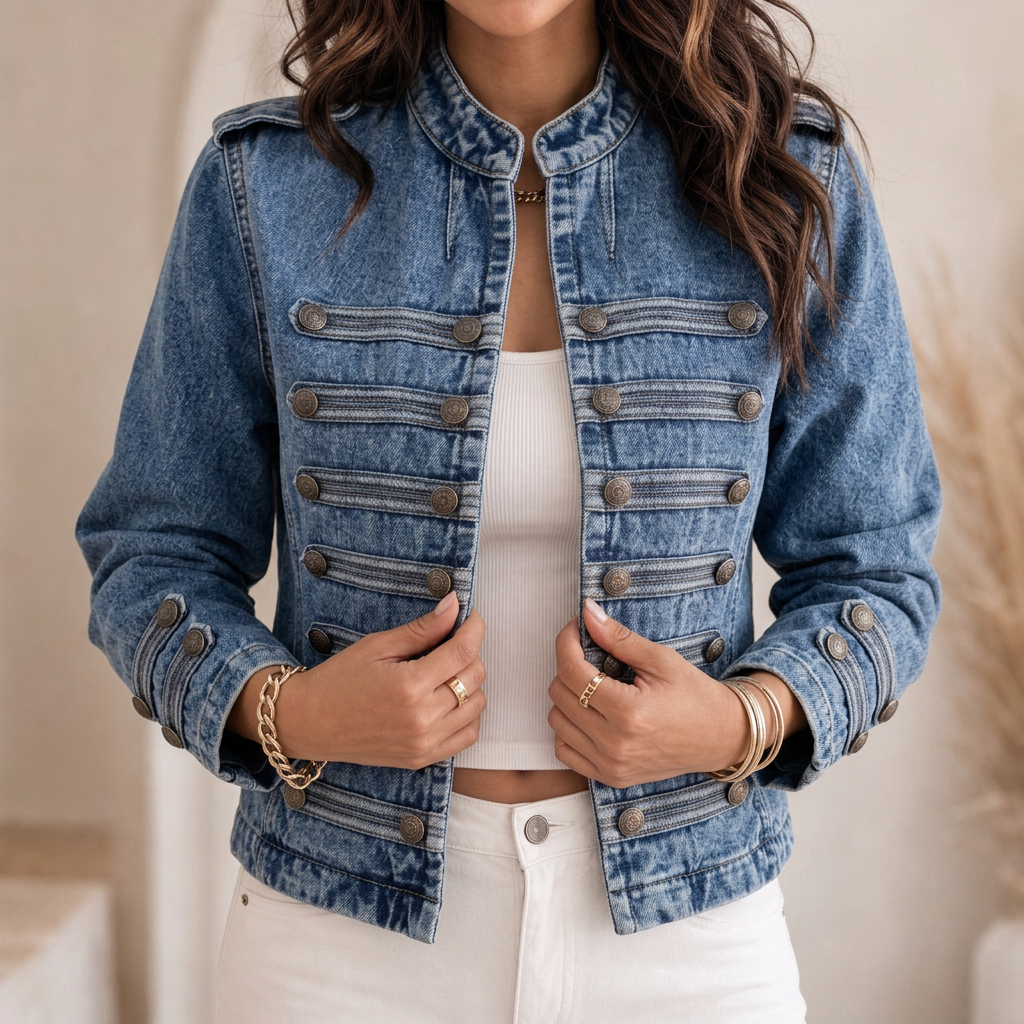 Fielden Military Collar Jacket - Women's Cropped Jacket