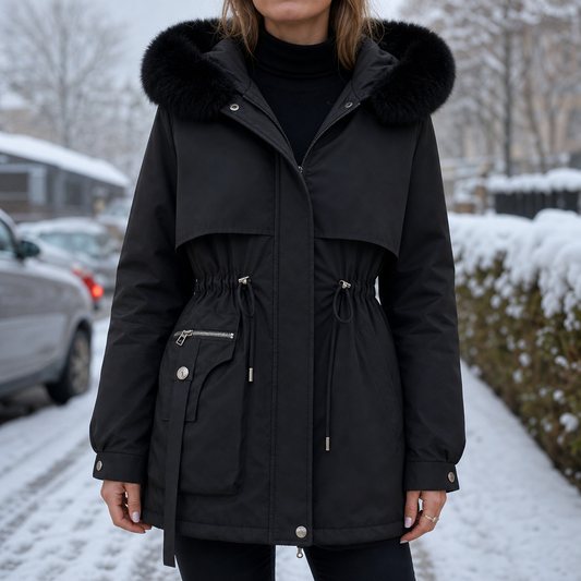 Duvella Faux Fur Hood Puffer Coat - Women's Winter Parka