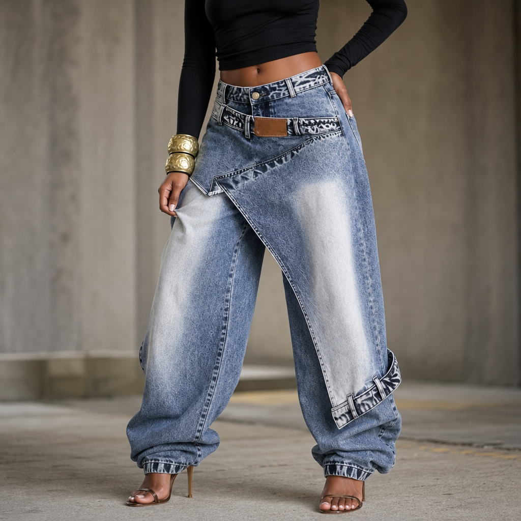 Wearlyn Wrap Waist Jeans - Women's Wide Leg Jeans