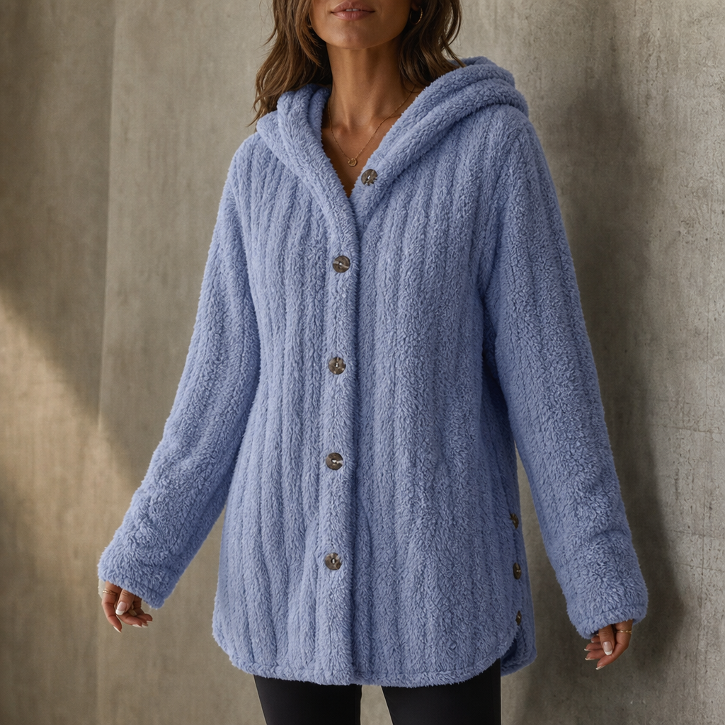 Wearbella Hooded Chunky Knit Cardigan - Women's Button-Up