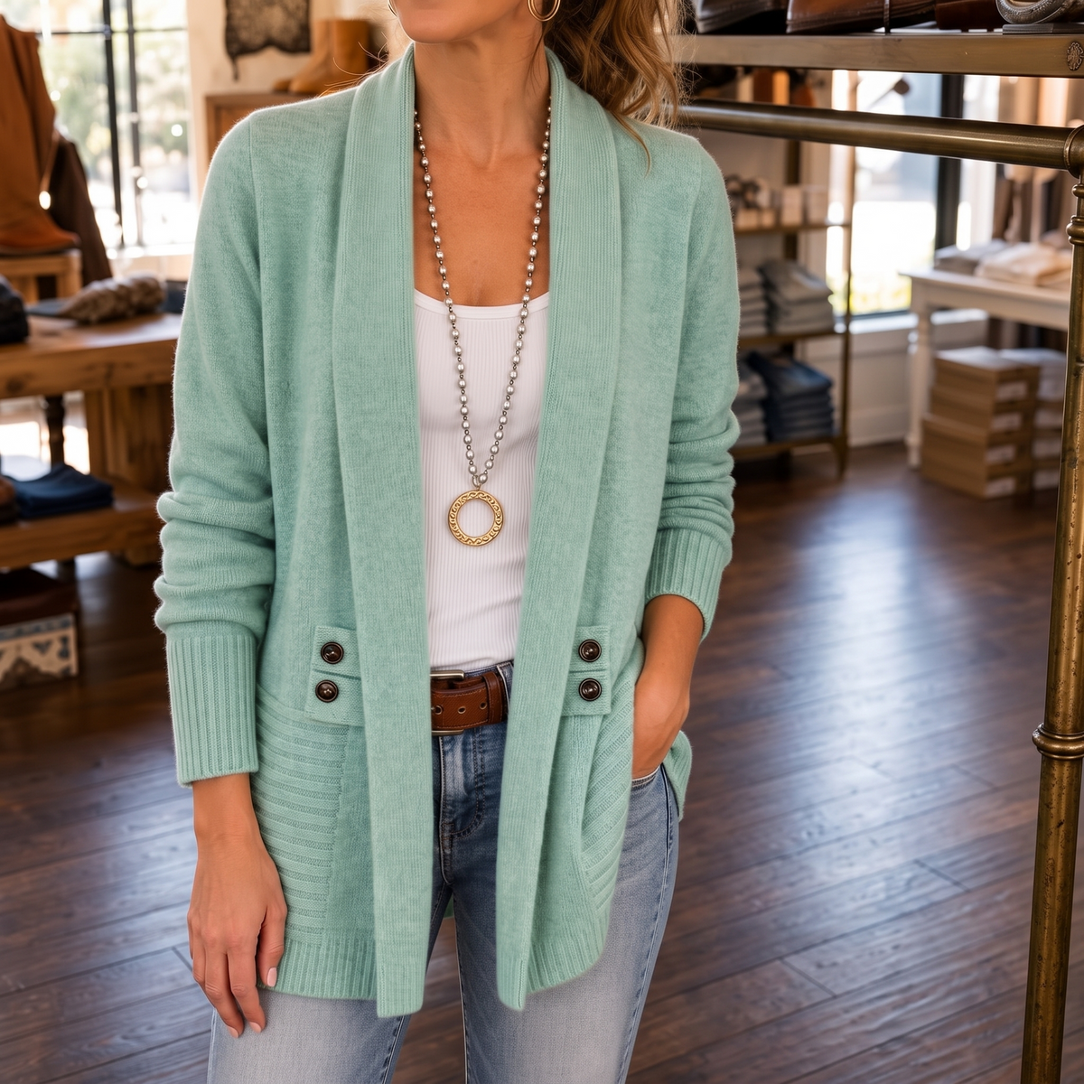 Everdrape Shawl Collar Cardigan - Wool-Blend Women's Knit
