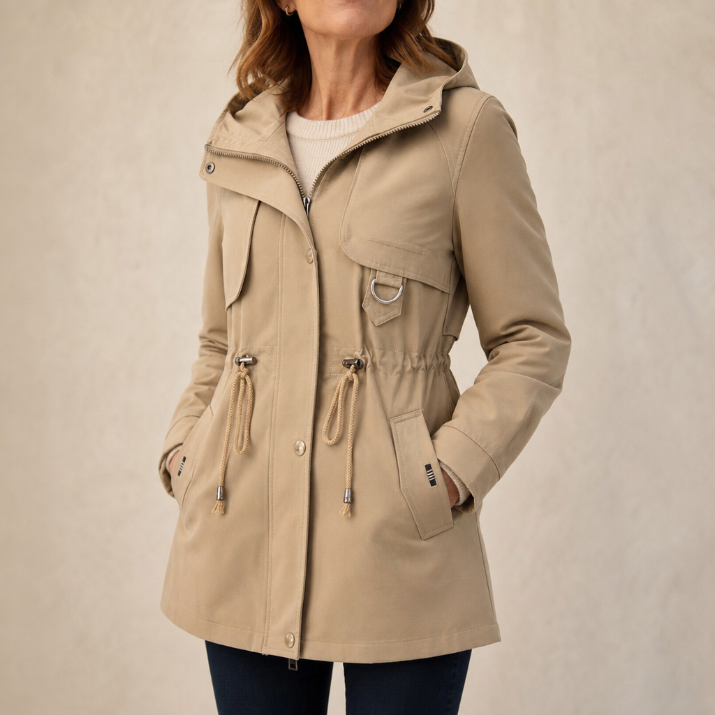 Midluna Mid-Length Parka - Women's Adjustable Waist Coat