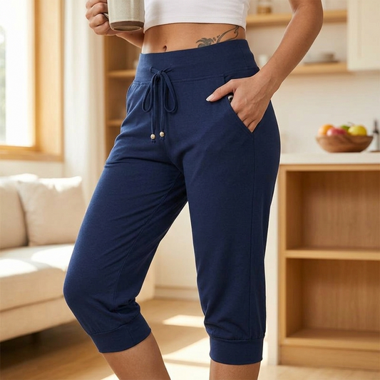 Lunara Capri Joggers - Women's Cotton Drawstring Joggers