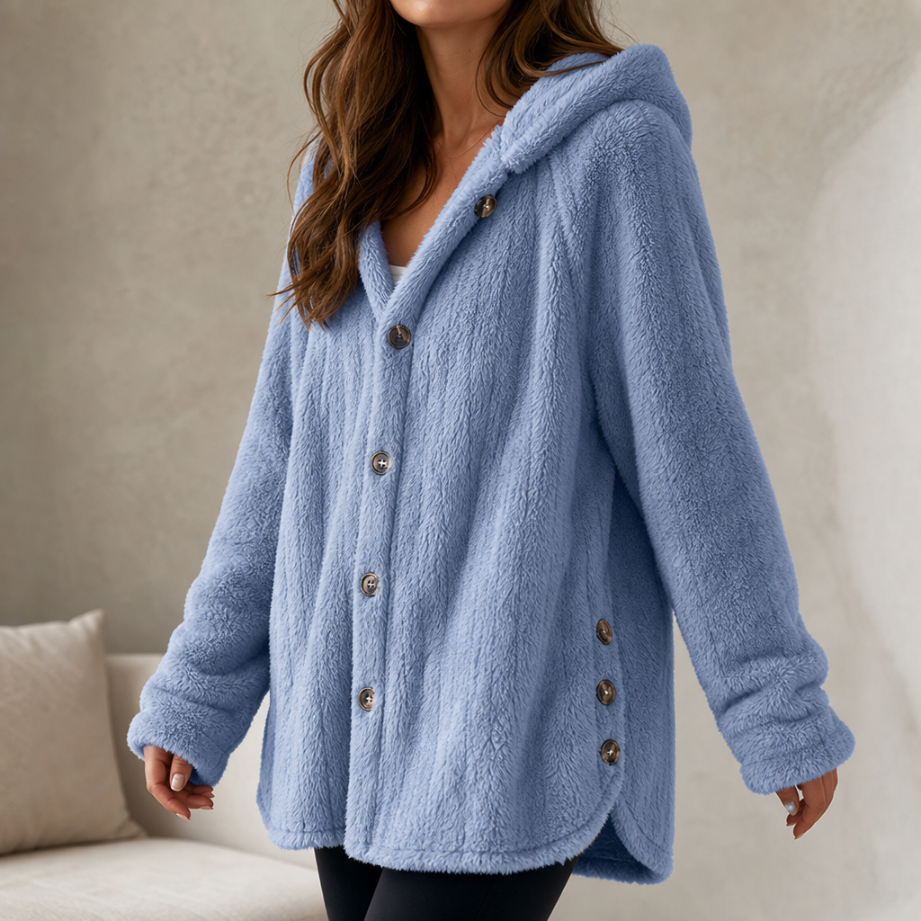 Wearbella Hooded Chunky Knit Cardigan - Women's Button-Up