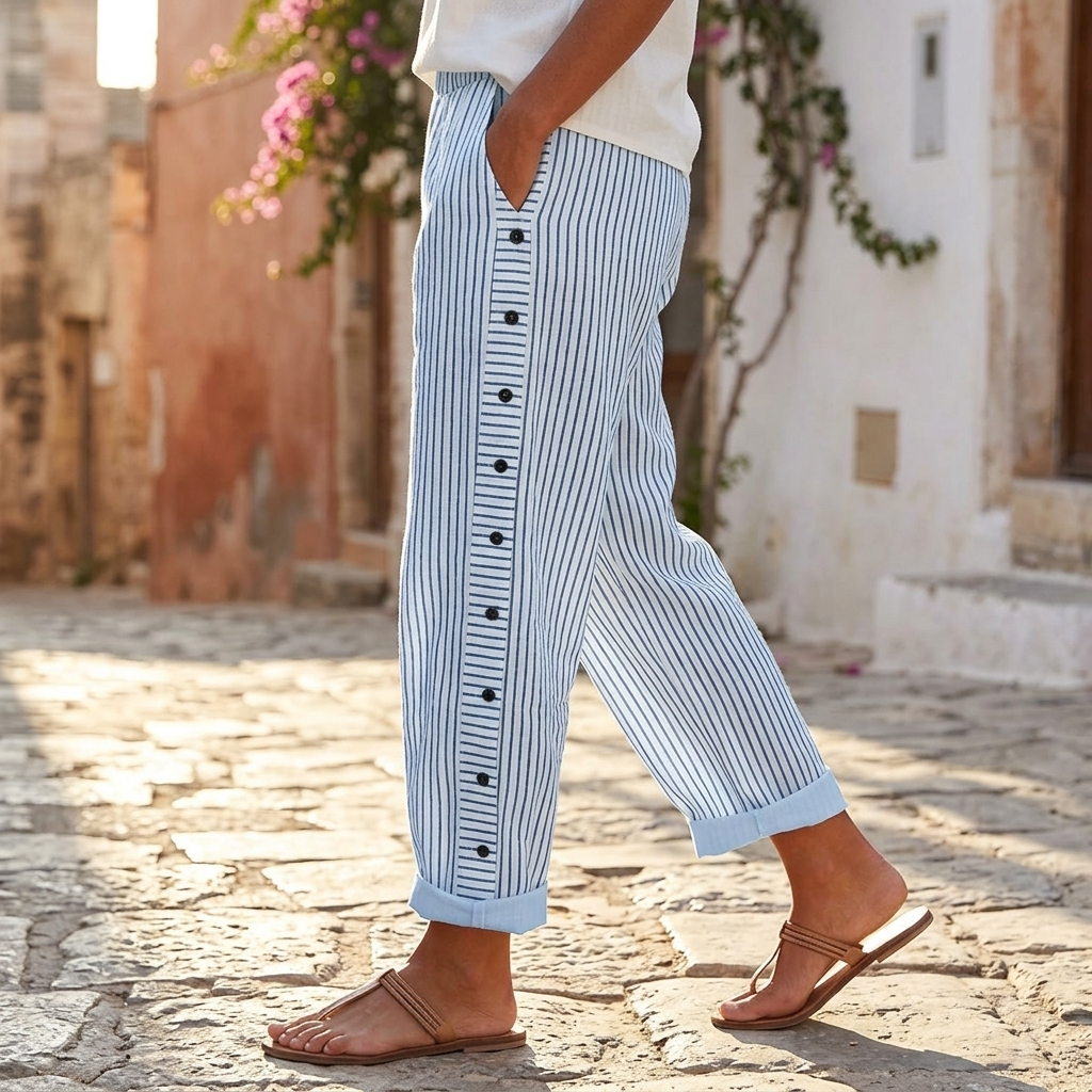 Coastlyn Striped Pants - Women's Wide Leg Trousers
