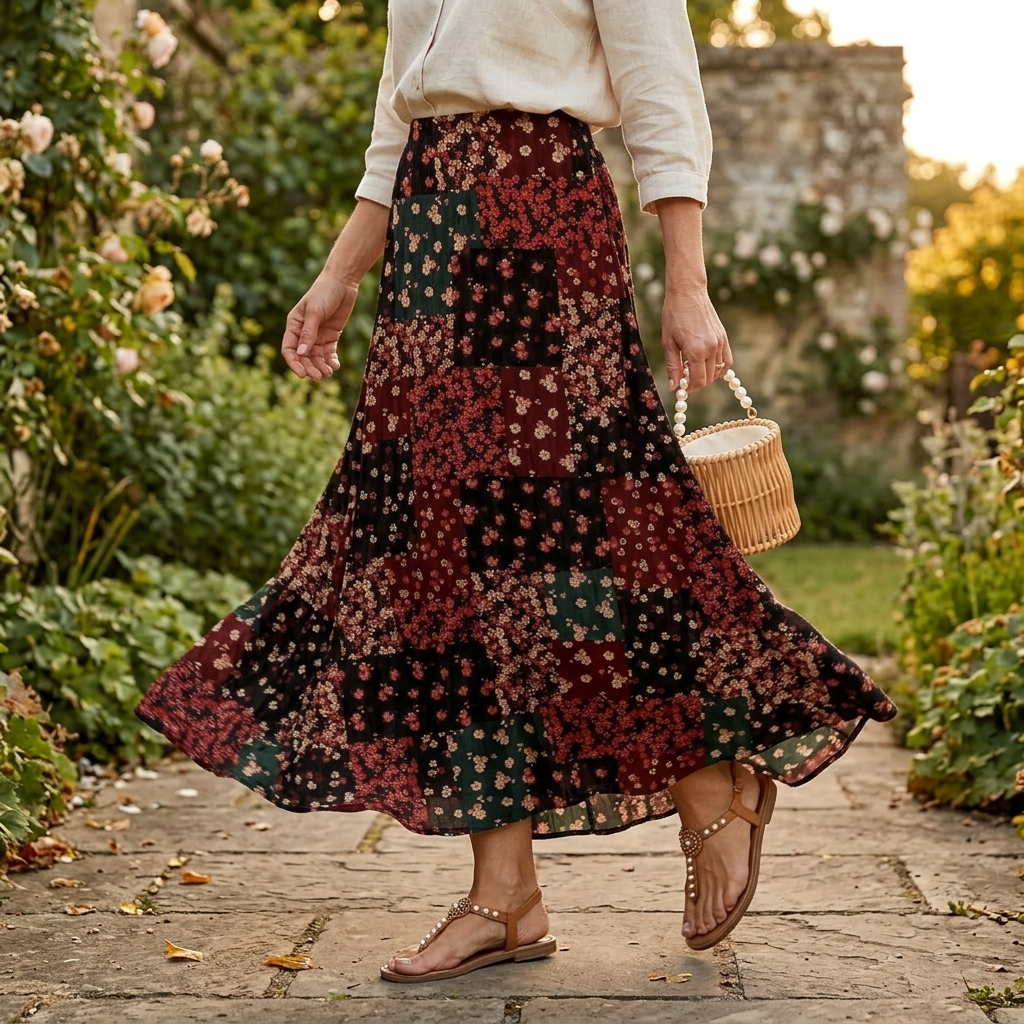 Floressa Chiffon Maxi Skirt - Women's Pleated Maxi Skirt