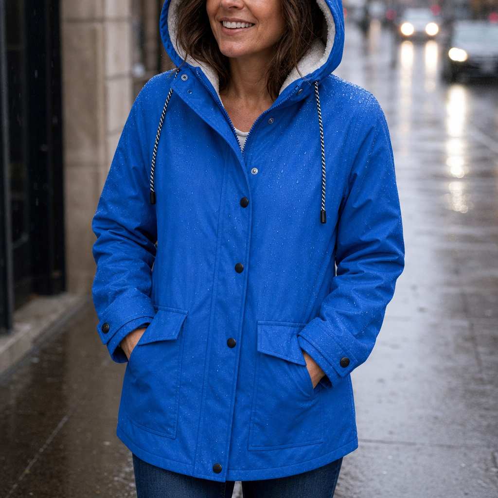 Windloft Plush-Lined Jacket - Hooded Women's Rain Coat