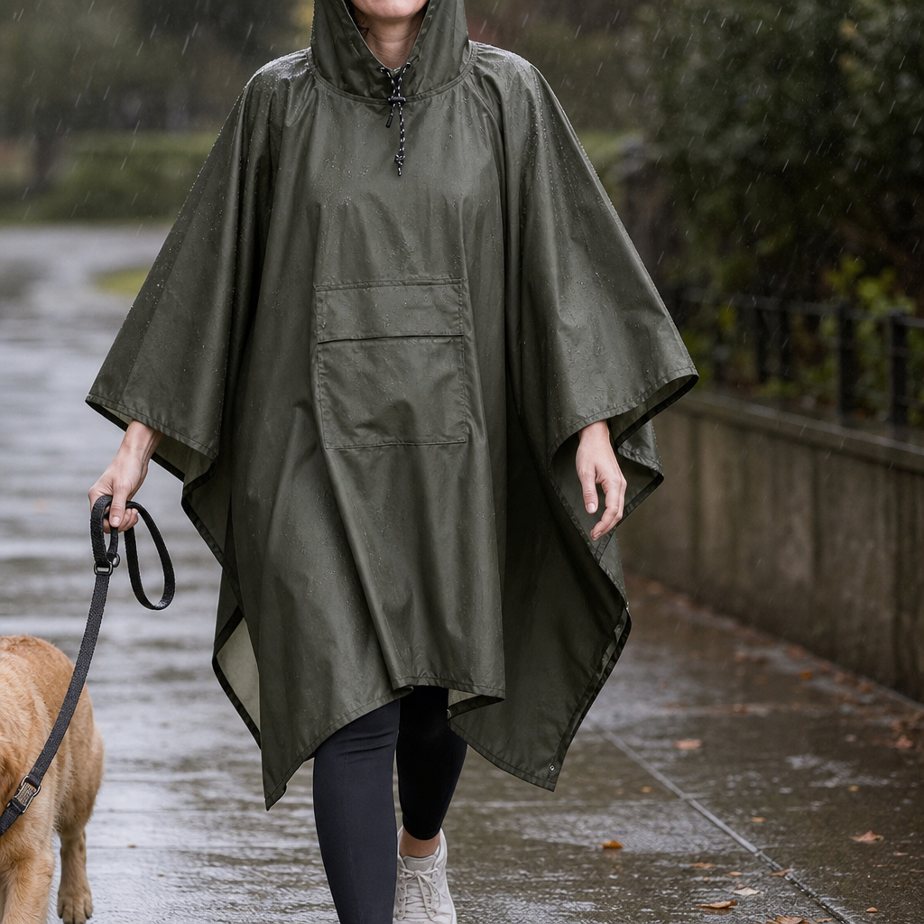 Zipdri Packable Rain Poncho - Women's Full-Zip Hooded