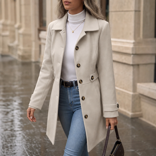 Vestalle Belted Trench Coat - Women's Tailored Lined Coat