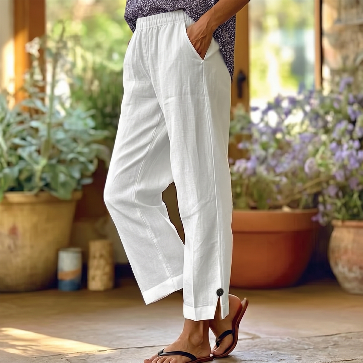 Womee Soft-Stretch Cropped Pants - Women's Trousers