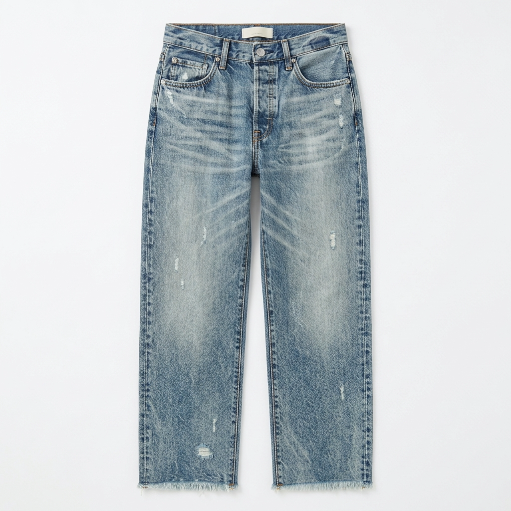 Vivara Fringed Cropped Jeans - Women's Straight Leg Jeans