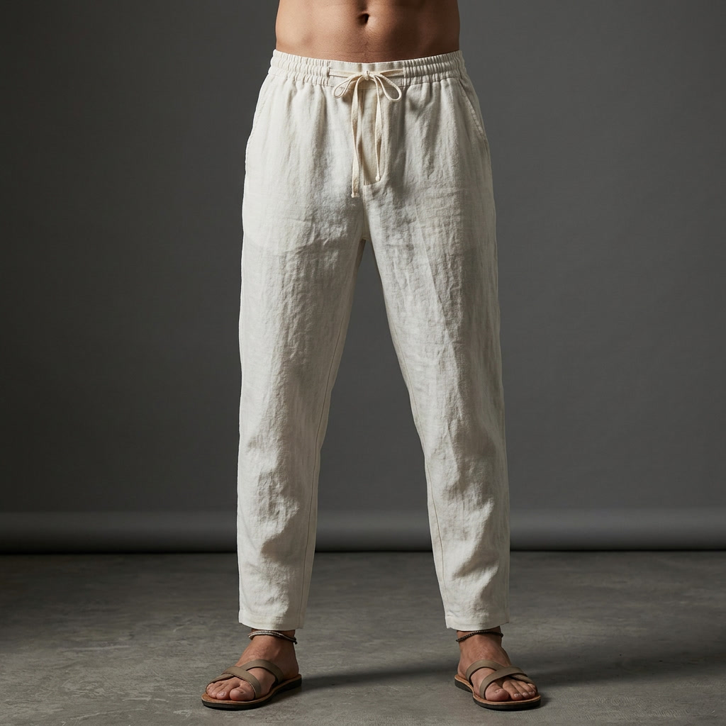 Montego Linen Trouser - Men's Tailored Linen Trousers