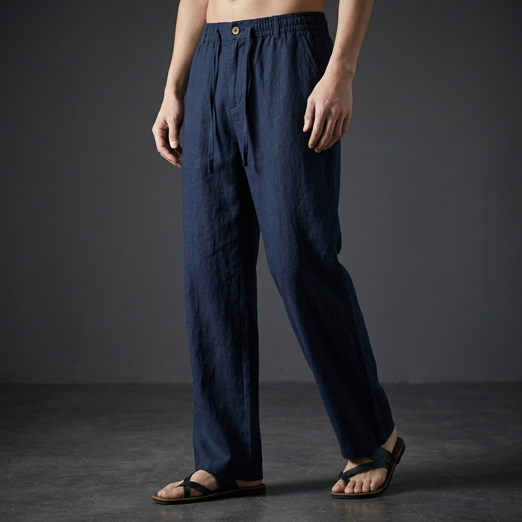 Montego Linen Trouser - Men's Tailored Linen Trousers