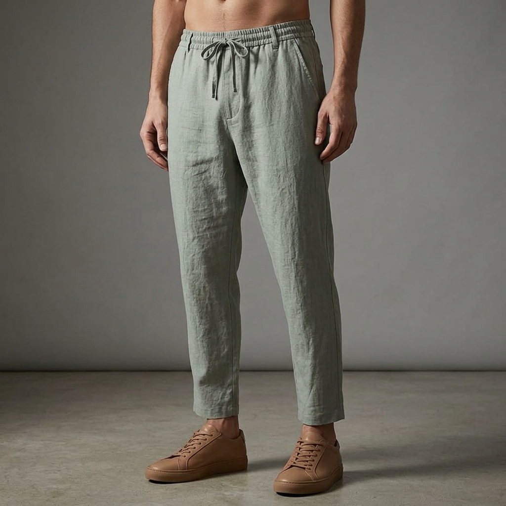 Montego Linen Trouser - Men's Tailored Linen Trousers
