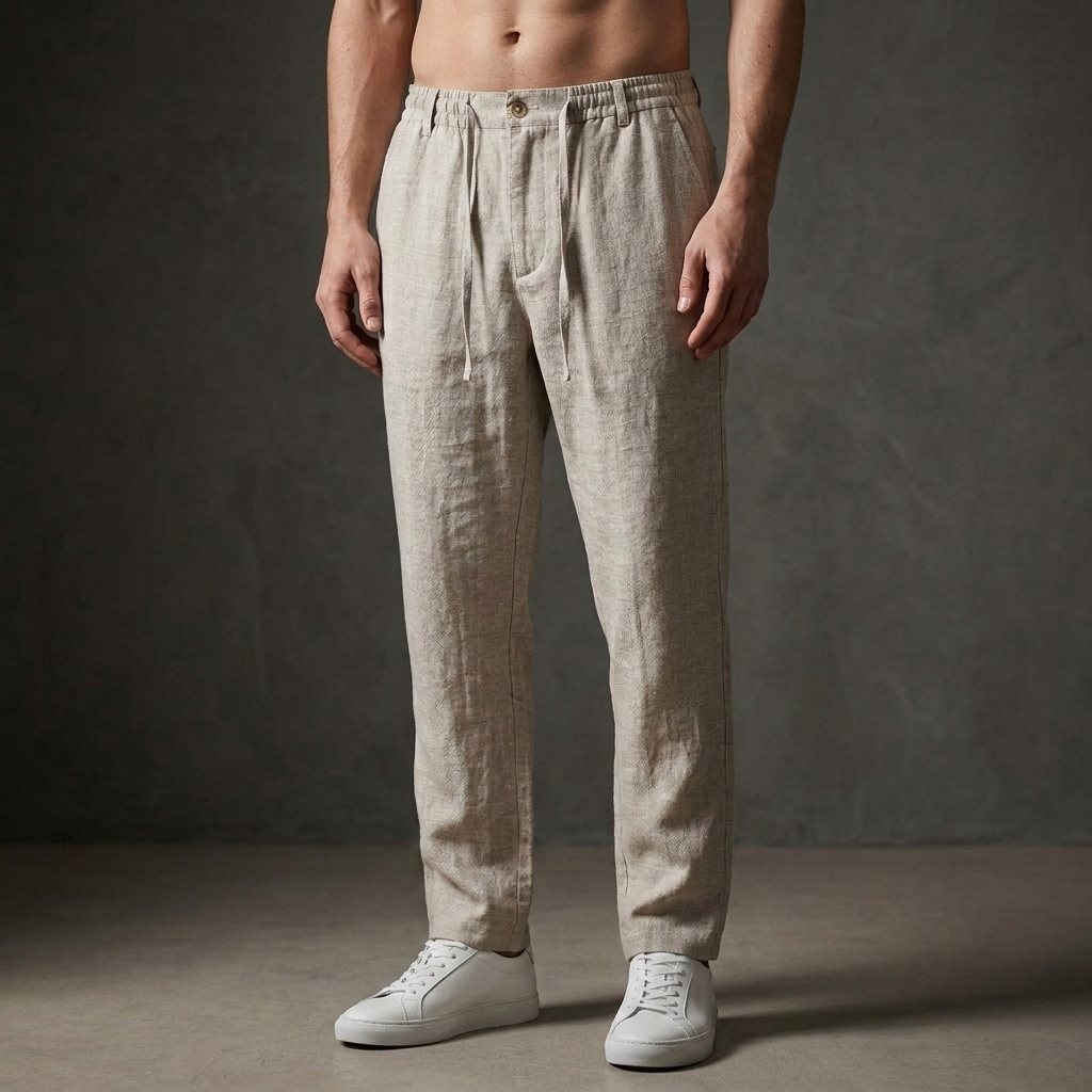 Montego Linen Trouser - Men's Tailored Linen Trousers