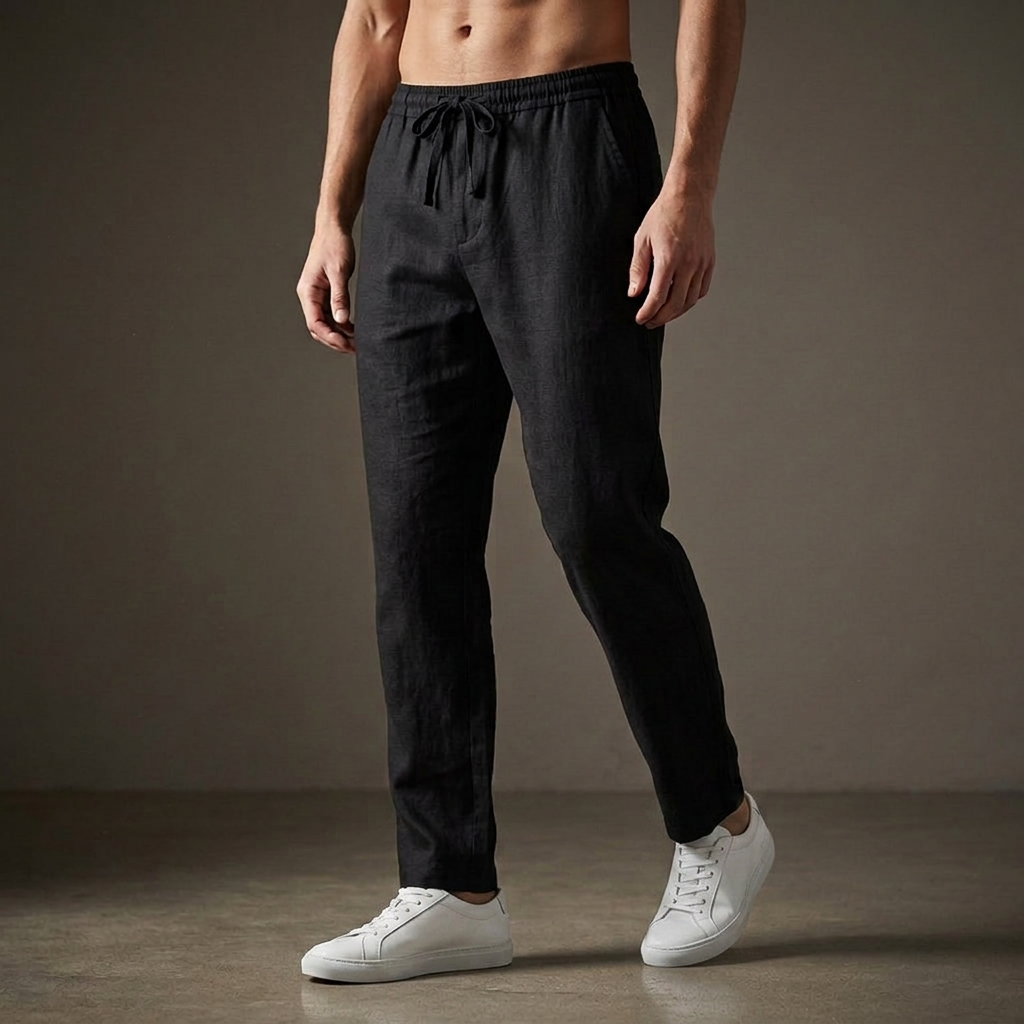 Montego Linen Trouser - Men's Tailored Linen Trousers
