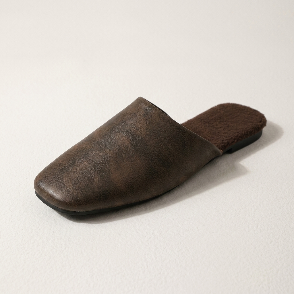 Ravello Leather Mules - Men's Flat Slip On Mules