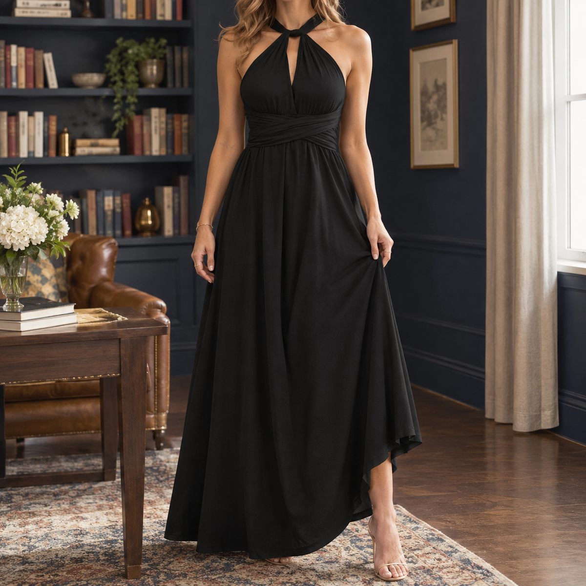 Emmeline-Jade Convertible Maxi Dress - Women's Multiway