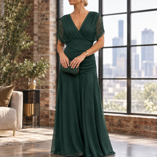 Colette-Louise Draped Maxi Dress - Women's Twist Dress