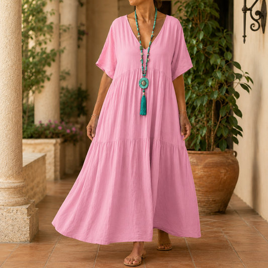 Tatiana Tiered Maxi Dress - Women's Butterfly Sleeve Dress